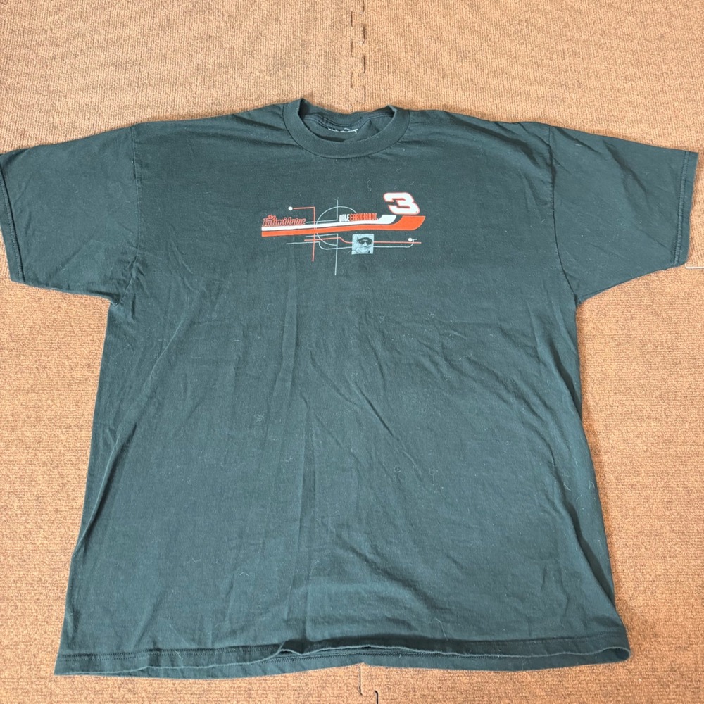 Dale Earnhardt The Intimidator NASCAR T-Shirt Mens Black Short Sleeve Graphic Te